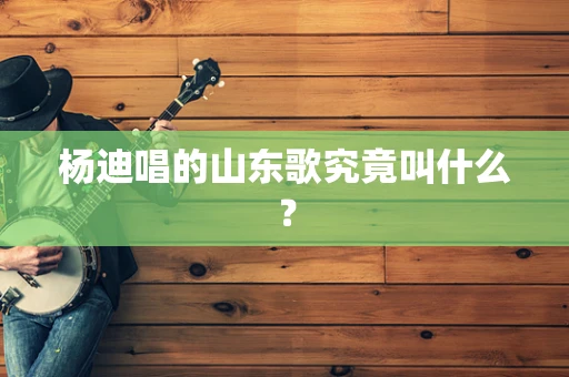 杨迪唱的山东歌究竟叫什么？