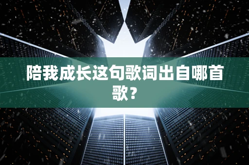 陪我成长这句歌词出自哪首歌？