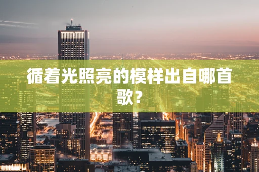 循着光照亮的模样出自哪首歌？