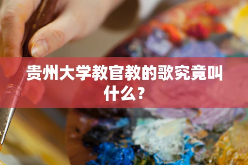 贵州大学教官教的歌究竟叫什么？