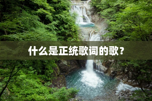 什么是正统歌词的歌？