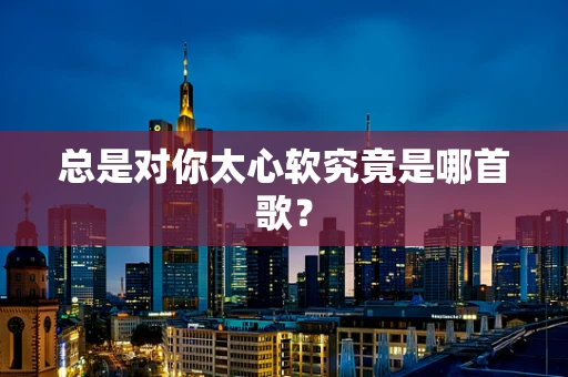 总是对你太心软究竟是哪首歌？