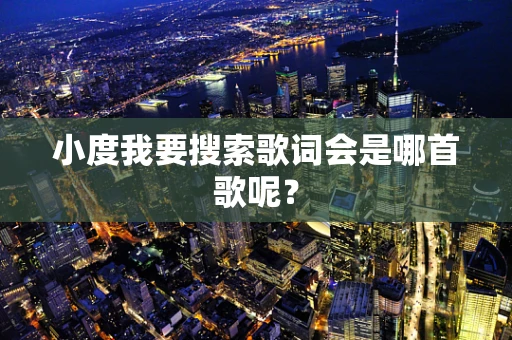 小度我要搜索歌词会是哪首歌呢？