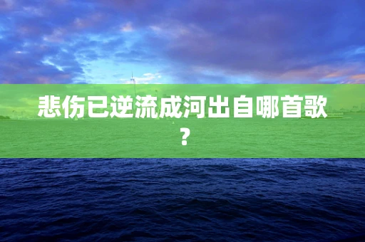 悲伤已逆流成河出自哪首歌？