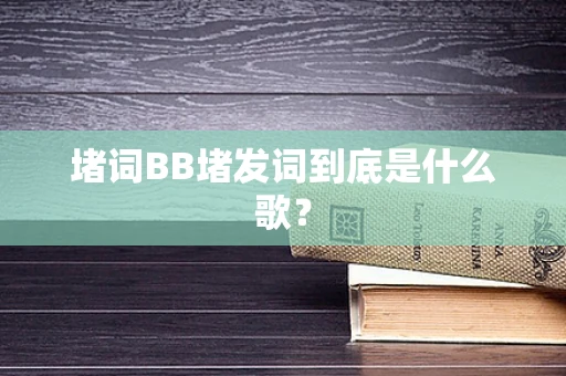 堵词BB堵发词到底是什么歌？