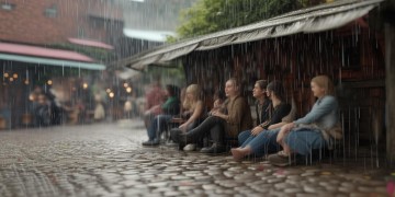 躲雨片段放的是什么歌？